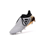 Adidas X 16+ Purechaos FG/AG Soccer Cleats White Gold Metallic Black - StarStadium