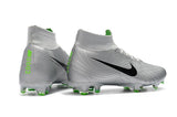 Nike Mercurial Superfly VI 360 Elite FG Soccer Cleats Silver Black - StarStadium