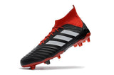 Adidas Predator 18.1 FG Soccer Cleats Core Black White Red - StarStadium