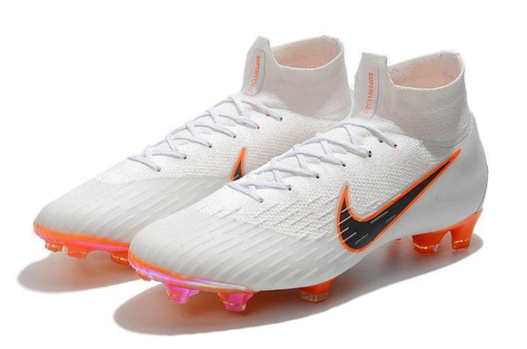 Nike Mercurial Superfly VI 360 Elite FG Soccer Cleats White Black - StarStadium