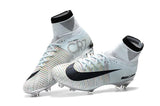 Nike Mercurial Superfly V CR7 FG Soccer Cleats Tint Black White Chrome - StarStadium