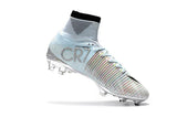 Nike Mercurial Superfly V CR7 FG Soccer Cleats Tint Black White Chrome - StarStadium