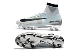 Nike Mercurial Superfly V CR7 FG Soccer Cleats Tint Black White Chrome - StarStadium