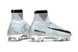 Nike Mercurial Superfly V CR7 FG Soccer Cleats Tint Black White Chrome - StarStadium