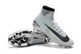 Nike Mercurial Superfly V CR7 FG Soccer Cleats Tint Black White Chrome - StarStadium