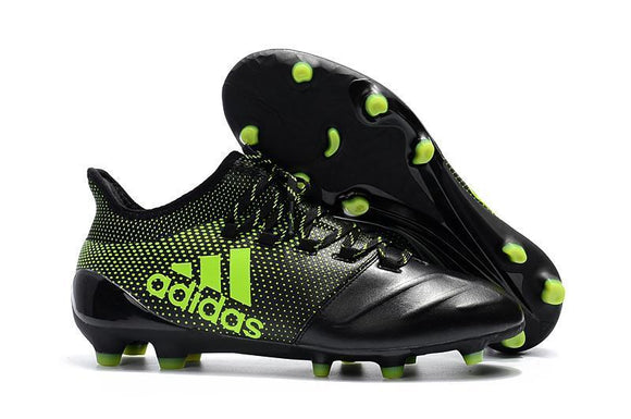 Adidas X Series Leather FG Cleats Black/Green