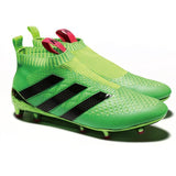 Adidas ACE 16+ Purecontrol FG/AG Soccer Cleats Solar Green Pink Black - StarStadium