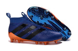 Adidas ACE 16+ Purecontrol FG/AG Soccer Cleats Dark Blue Orange Black - StarStadium