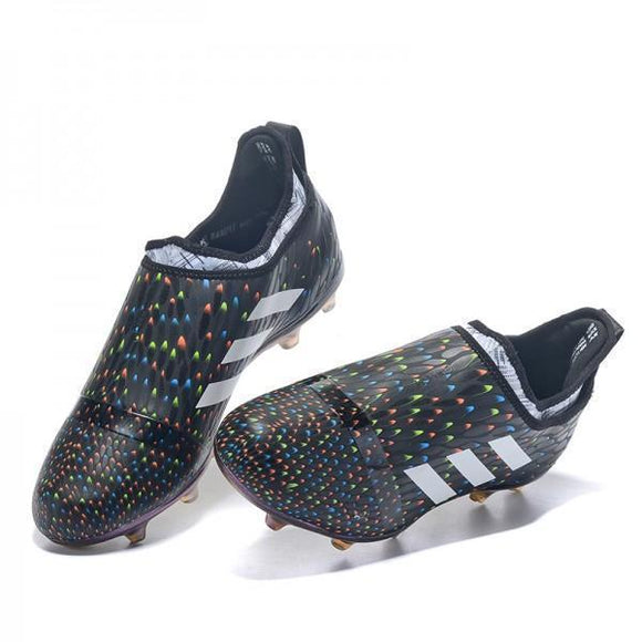 Adidas Glitch Skin 17 FG Soccer Shoes Core Black Solar Red White - StarStadium