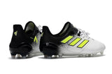 Adidas ACE 17.1 Leather FG Soccer Cleats Fluorescent Green White Black - StarStadium