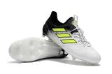 Adidas ACE 17.1 Leather FG Soccer Cleats Fluorescent Green White Black - StarStadium