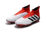 Adidas Predator 18+ FG Soccer Cleats White Solar Red Core Black - StarStadium