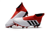 Adidas Predator 18+ FG Soccer Cleats White Solar Red Core Black - StarStadium