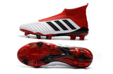 Adidas Predator 18+ FG Soccer Cleats White Solar Red Core Black - StarStadium