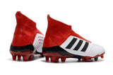 Adidas Predator 18+ FG Soccer Cleats White Solar Red Core Black - StarStadium