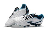 Mizuno Rebula V1 FG Soccer Cleats White Black Blue - StarStadium