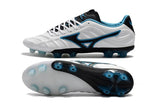 Mizuno Rebula V1 FG Soccer Cleats White Black Blue - StarStadium