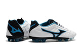 Mizuno Rebula V1 FG Soccer Cleats White Black Blue - StarStadium