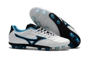 Mizuno Rebula V1 FG Soccer Cleats White Black Blue - StarStadium