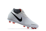 Nike Phantom Vision Elite DF FG Soccer Cleats White Orange Black - StarStadium