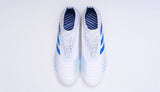 Adidas Predator 19.1 FG White Blue no Lace - StarStadium