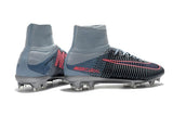 Nike Mercurial Superfly V FG Soccer Cleats Black Grey Chrome - StarStadium