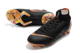 Nike Mercurial Superfly VI 360 Elite FG Soccer Cleats Black Orange - StarStadium