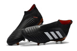 Adidas Predator FG Cleats  Black/White/Red