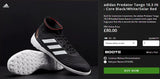 Adidas Predator Tango 18+ TF Primeknit Cleats Black/White