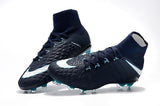 Nike Hypervenom Phantom III DF FG Soccer Cleats Navy Blue White - StarStadium