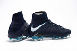 Nike Hypervenom Phantom III DF FG Soccer Cleats Navy Blue White - StarStadium