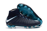 Nike Hypervenom Phantom III DF FG Soccer Cleats Navy Blue White - StarStadium