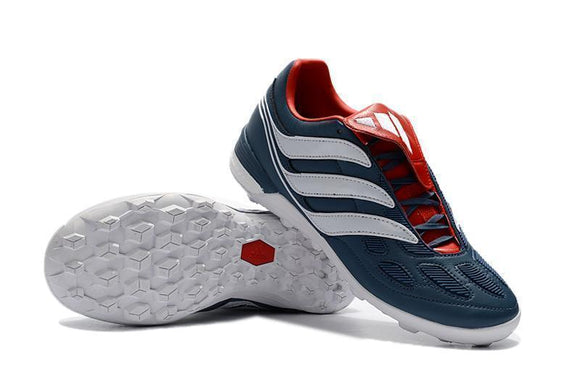 Adidas Predator Precision Turf Soccer Cleats Blue Grey White Red - StarStadium