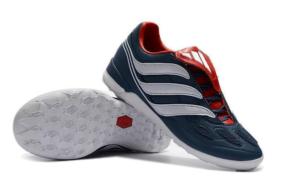 Adidas Predator Precision Indoor Soccer Cleats IC Blue White Red - StarStadium