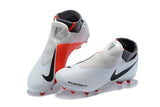 Nike Phantom Vision Elite DF FG Soccer Cleats White Orange Black - StarStadium