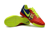 Nike TiempoX Ligera IV Barcelona IC Soccer Shoes Red Fluorescent Green - StarStadium