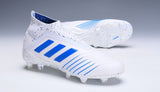 Adidas Predator 19.1 FG White Blue no Lace - StarStadium