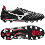 Mizuno Morelia Neo II FG Soccer Cleats Black White Red - StarStadium