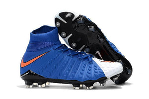 Nike Hypervenom Phantom III DF FG Soccer Cleats Blue White Red - StarStadium