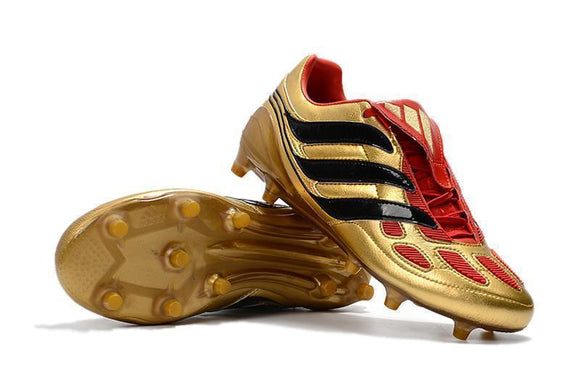 Adidas Predator Precision FG Soccer Cleats Golden Red Black - StarStadium