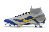 NIKE Mercurial Superfly VI 360 Elite FG Silver Blue Yellow Lining - StarStadium