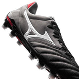 Mizuno Morelia Neo II FG Soccer Cleats Black White Red - StarStadium