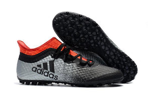 Adidas X Tango 16.1 Turf Soccer Cleats Grey Black Solar Red - StarStadium