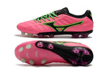 Mizuno Rebula V1 FG Soccer Cleats Pink Black Green - StarStadium