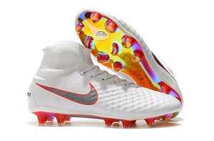 Nike Magista Obra II Elite DF FG Soccer Cleats White Metallic Black - StarStadium