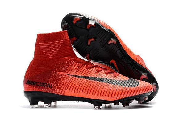 Nike Mercurial Superfly V FG Soccer Cleats Red Black - StarStadium