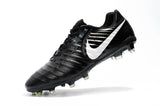 Nike Flyknit Tiempo Legend FG Cleats Black/White