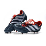 Adidas Predator Precision FG Soccer Cleats Navy White Red - StarStadium