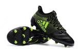 Adidas X Series Leather FG Cleats Black/Green