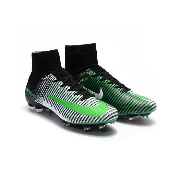 Nike Mercurial Superfly V FG Soccer Cleats Green White Black - StarStadium